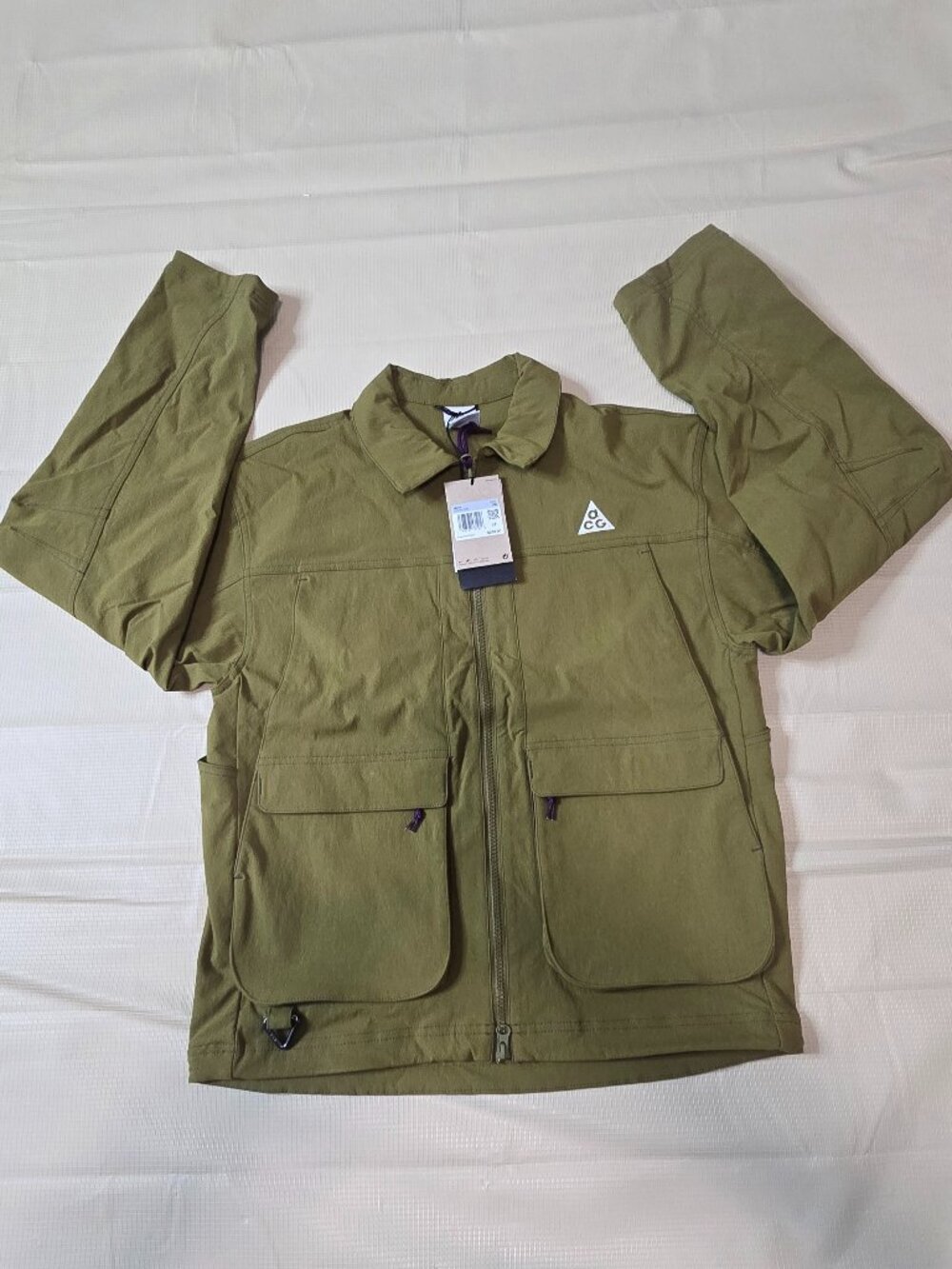 Nike ACG Smith Summit UV Jacket Mens XS Olive Flak Brown HV0598-368 NWT